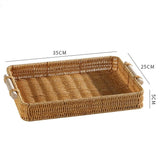 Bandeja de Rattan Elegance para Café da Manhã