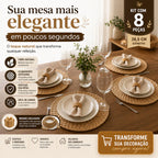Jogo Sousplat Rústico Redondo em Fibra Natural para Mesa Posta