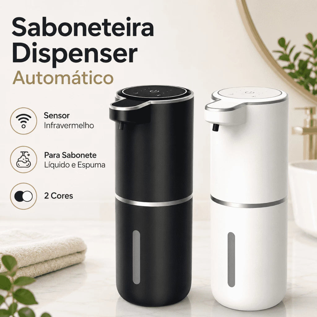 Dispenser Automático para Sabonete Líquido e Detergente com Sensor Sem Toque