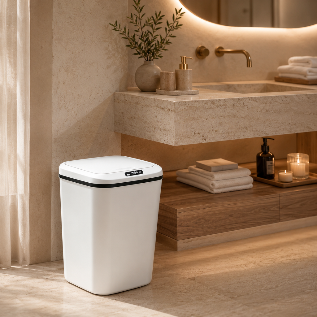 Lixeira Automática 16L com Sensor de Movimento Sem Toque Anti Odor-USB Recarregável