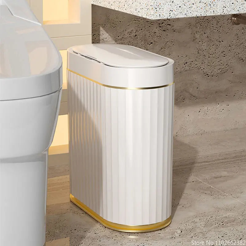 Lixeira Automática Luxo com Sensor de Movimento e Fechamento Inteligente 7 Litros