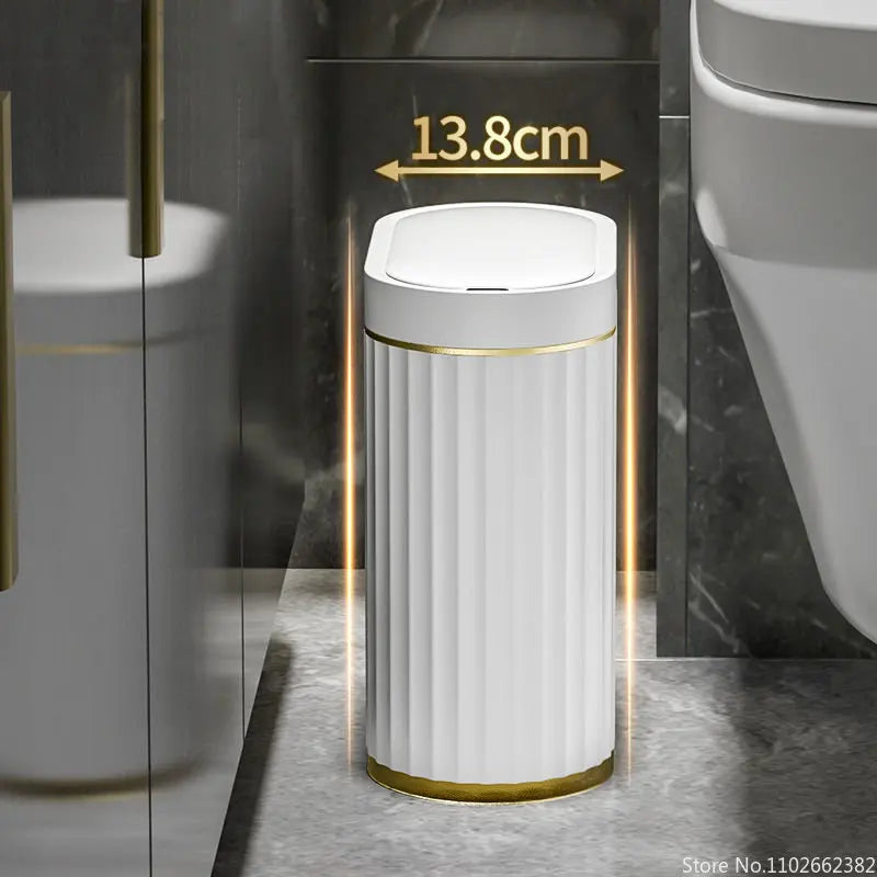 Lixeira Automática Luxo com Sensor de Movimento e Fechamento Inteligente 7 Litros