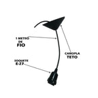 Kit 3 Pendentes Luminárias Balcão De Cozinha Varanda Área de Churrasco