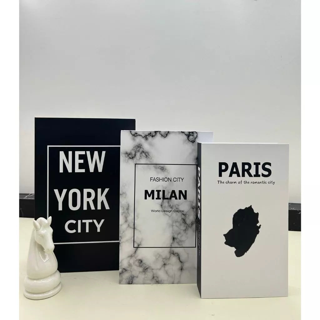 Conjunto Caixa Livro Decorativa Organizadora para Joias e Documentos