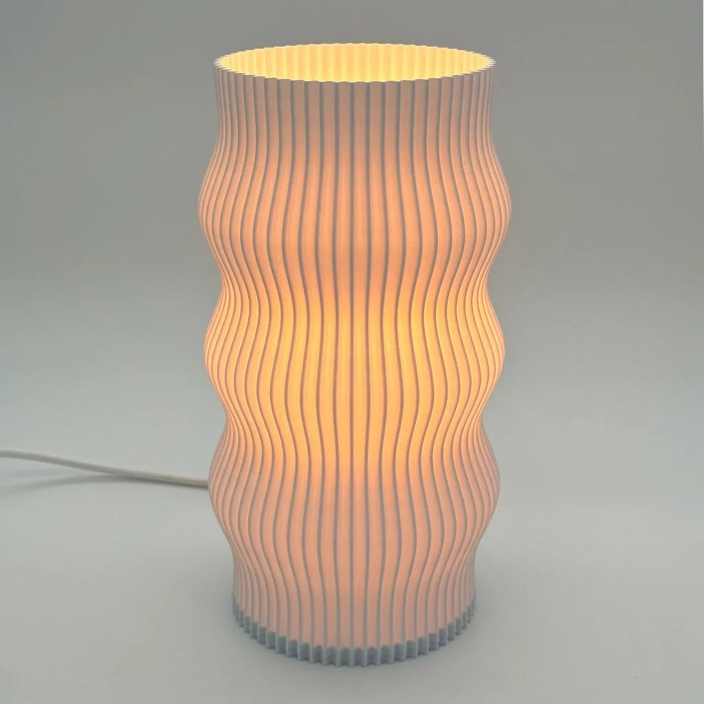 Luminária Opus de Mesa Moderna Design Ondulado