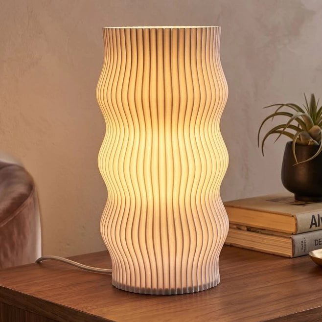 Luminária Opus de Mesa Moderna Design Ondulado