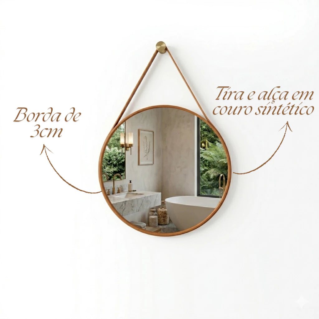 Espelho Redondo Adnet para Decoração de Interiores