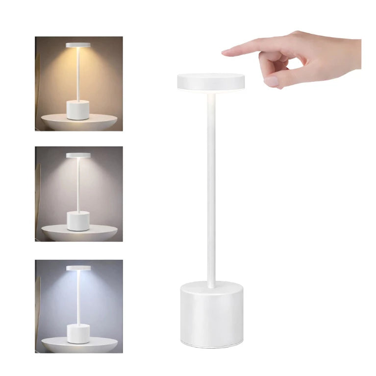 Luminária de Mesa LED Touch Recarregável Sem Fio USB