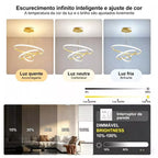 Lustre Pendente LED Minimalista 3 Anéis Design Nórdico