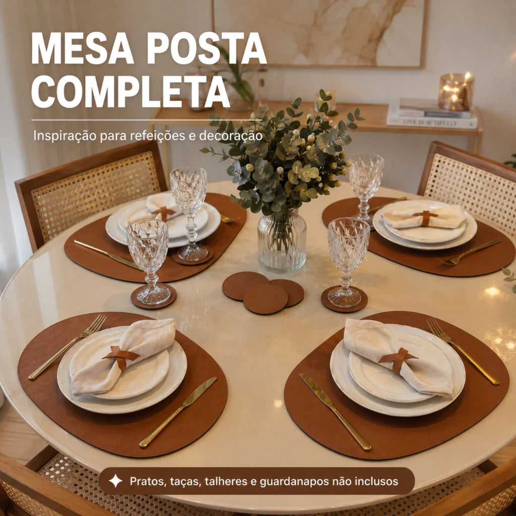 Jogo Americano de Couro Souplast- Mesa Posta