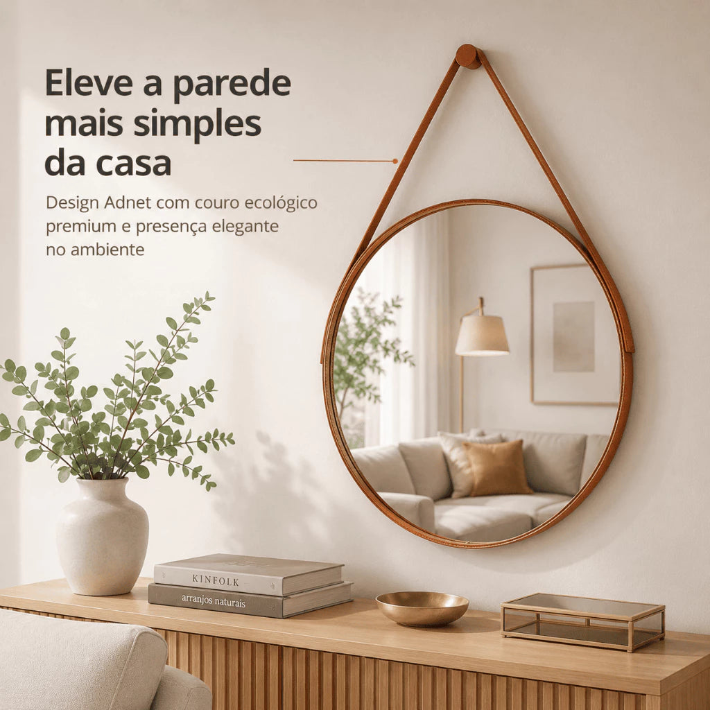 Espelho Redondo Adnet para Decoração de Interiores
