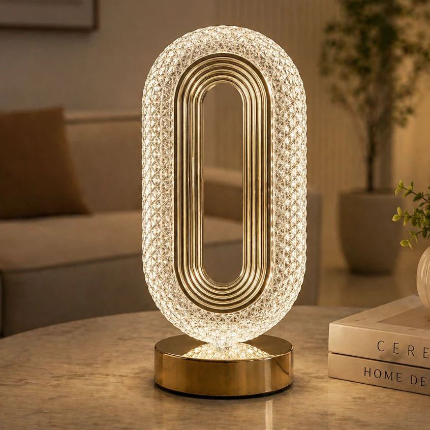 Luminária LED Oval USB 3 Cores de Luz para Quarto e Sala