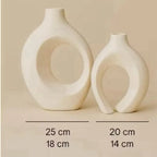 Vaso Duplo de Cerâmica  Estilo Nórdico Boho para Decoração