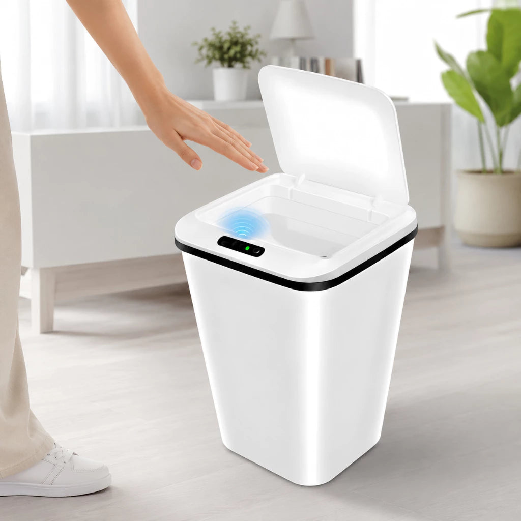 Lixeira Automática 16L com Sensor de Movimento Sem Toque Anti Odor-USB Recarregável