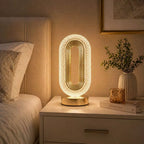 Luminária LED Oval USB 3 Cores de Luz para Quarto e Sala