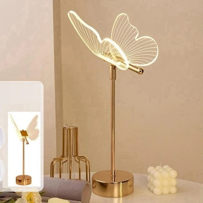 Luminária LED Borboleta Touch Recarregável USB