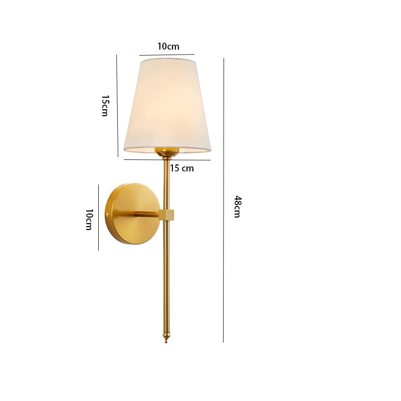 Kit 2 Arandelas de Parede Moderna com Cúpula em Tecido E27