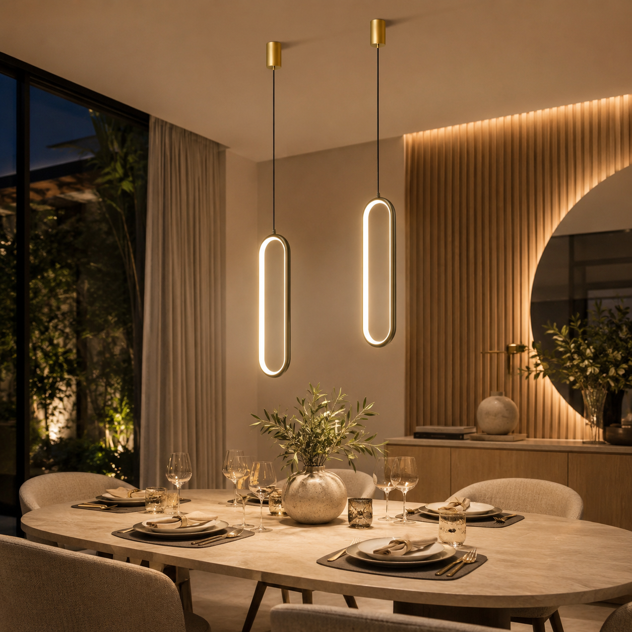 Kit 2 Luminárias Pendentes LED Decorativas Design Moderno