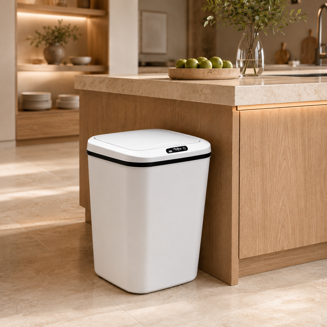 Lixeira Automática 16L com Sensor de Movimento Sem Toque Anti Odor-USB Recarregável