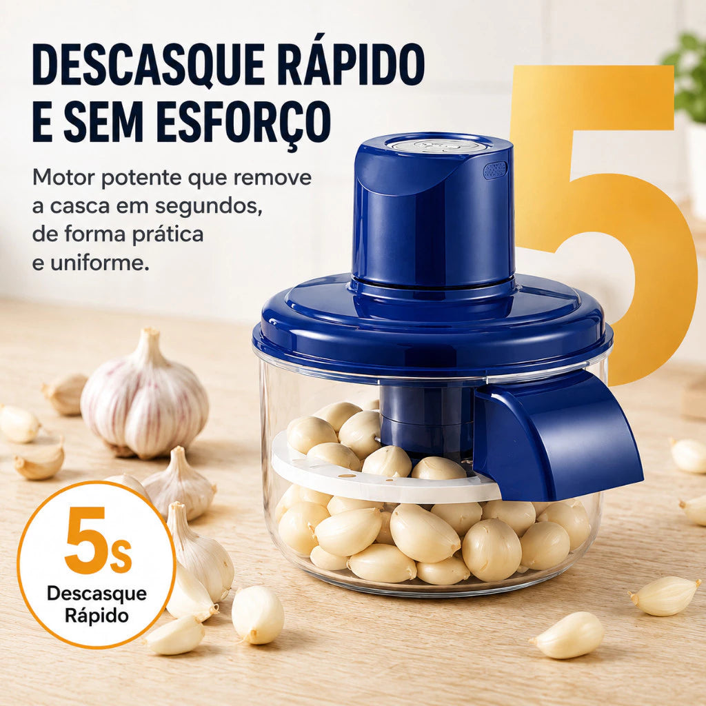 Descascador Elétrico Automático Bivolt para Frutas, Legumes e Alho