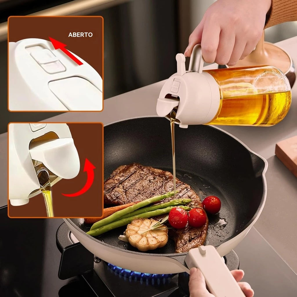 Borrifador Spray Dosador 3 em 1 Azeite Vinagre Óleo